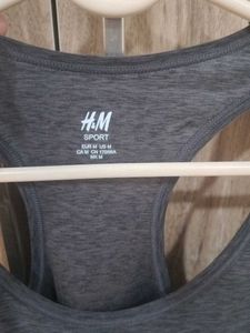 H&amp;M Gray Racerback Tank Top