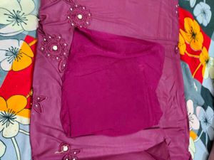 Plum Colour Beautiful Churidar Material