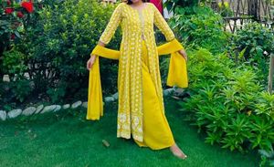 Yellow Embroidered Kurta Set