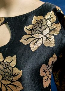 Black And Golden Zariwork Embroided Kurta