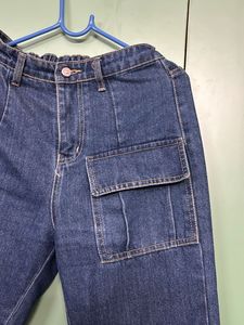Denim Cargo Style Jeans