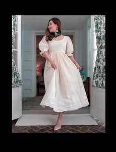 Ivory Embroidered Dress