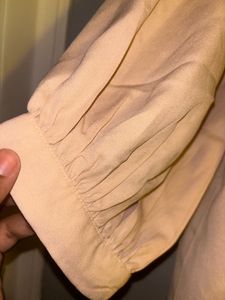 Nude 3/4 Sleeve Button Up
