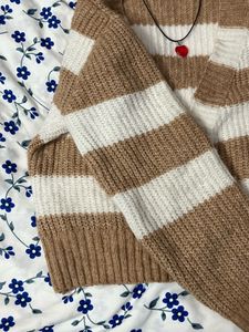 Zara Striped Knit Cardigan