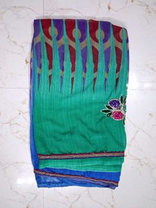 Multicolor Designer Saree