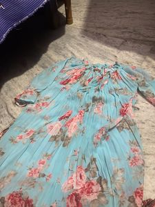 Floral Chiffon Off-Shoulder Dress