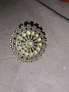 Traditional Silver Black Ring