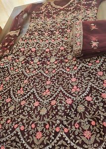 Beautiful bridal Gown With Zari Work