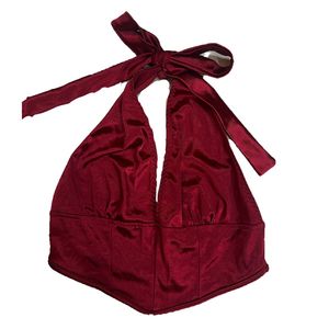 Burgundy Halter Top