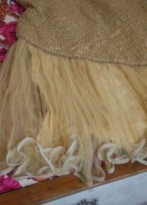 Gold Net Prom Dress