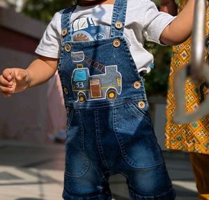 Kookie Kids Denim Cool Casual Dungree For Boys