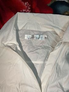 White Long fitted umbrella Sleeve Shirt