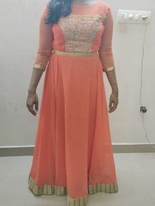 Coral Embellished Maxi Dress
