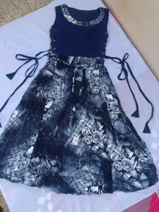 Abstract Print Midi Dress