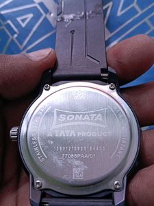 Sonata Black Dial Analog Watch