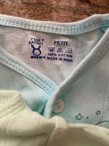 Pink Rabbit Petit Baby Shirts - Set of 3