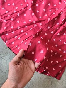 Heart Print Mini Dress (Size S)