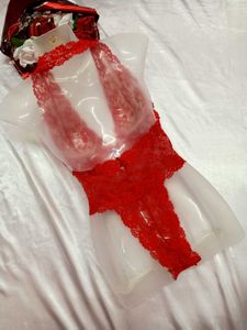 💋Red Lace Bodysuit Lingerie💋