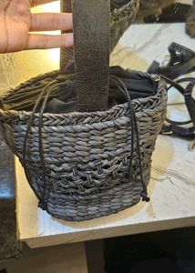 Zara Braided Bucket Bag