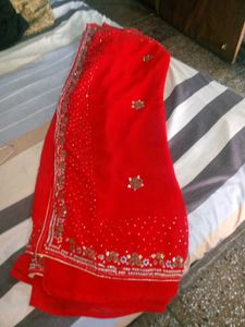 Beauty Ful Red Saree