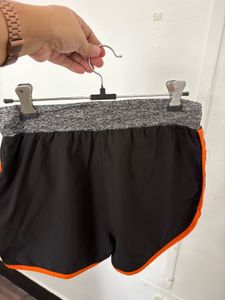 Black &amp; Orange Shorts
