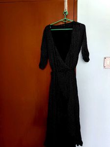 POLKA DOT WRAP DRESS. .
