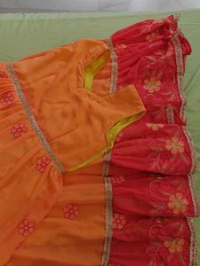 Cute Orange &amp; Yellow Dress