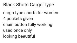Black Cargo Type Shorts 🩳