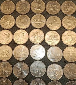 50 States US Quarter Dollar Coins