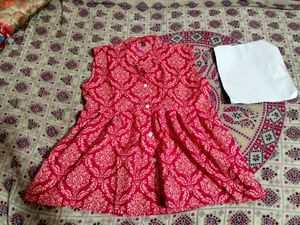 Pink Damask Print Sleeveless Top