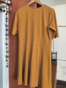 Vero Moda Mustard Yellow Stretchable Dress