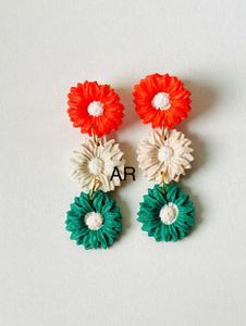 Tricolour Flower Dangle