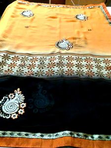 Elegant Embroidered Saree