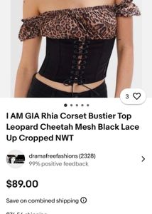 rare iamgia - y2k corset lepord print