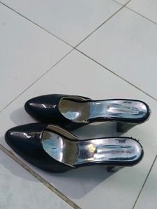 Women's Black Block Heel Korean Sandal Footwear