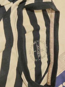 Jockey T Shirt White And blue Stripes