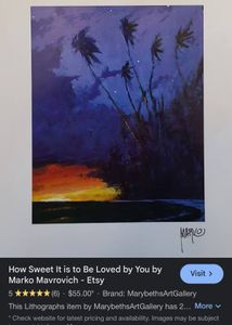 Marko Mavrovich Lithograph - Tropical Sunset