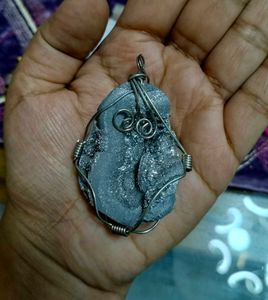 Stone Wire-Wrapped Pendant