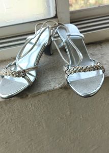 Brand New Silver Heels Shoes