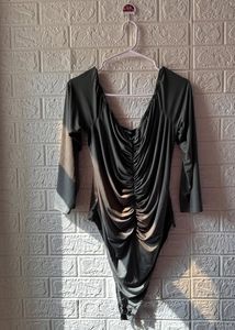 Ruched Long Sleeve Bodysuit