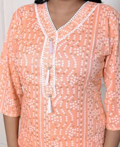 Gray Printed Kurti
