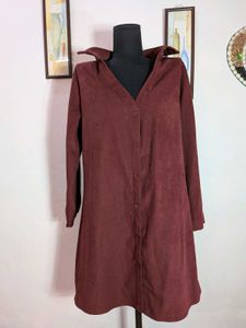 Burgundy Button-Down Shirt