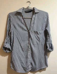 Zara Old Money Striped Shirt For Women