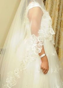 Wedding White Gown With Stones And Frill Adjustable dress Free Size