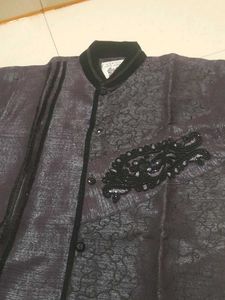 Boys' Festive Grey Kurta