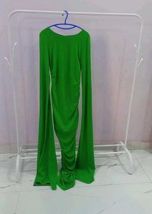 Green Ruched Party Dress