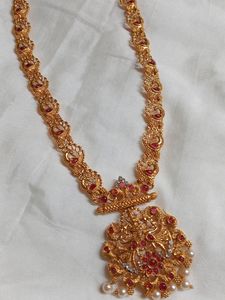Antique Gold Plated Lakshmi Pendant Necklace