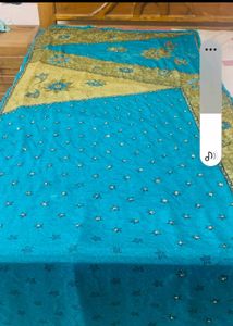 Blue Work Saree