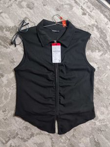 Sleeveless Black Top