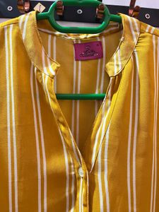 Striped Mustard Blouse